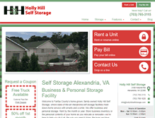 Tablet Screenshot of hollyhillselfstorage.com